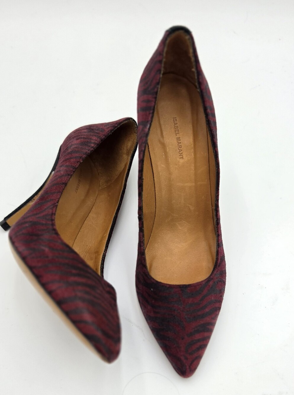 Isabel Marant size 37 US 7 Zebra-Print Suede Pointed Toe Pumps Heels